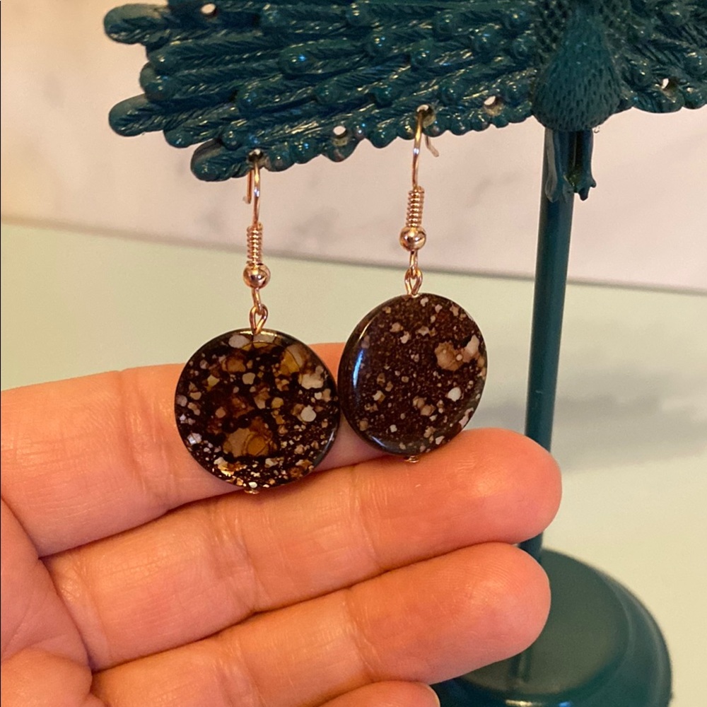 HANDMADE by ME Sorelle Designs Brown Circle dangle earrings